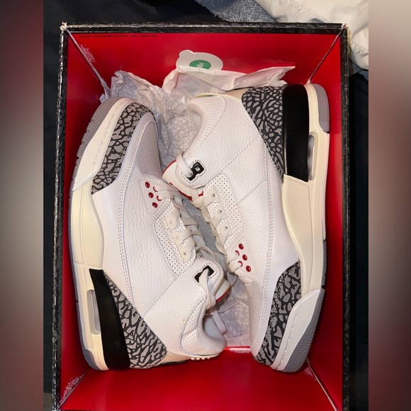White Cement Reimagined Jordan 3s - Picture 3 of 3